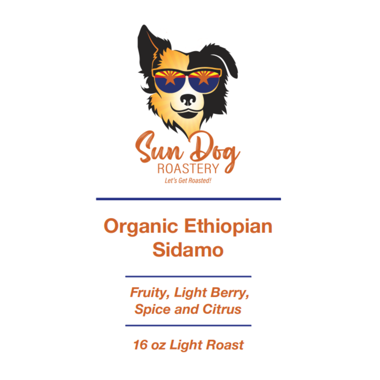 Organic Ethiopian Sidamo Roasted Whole Coffee Beans