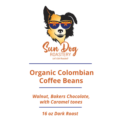 Organic Colombian Roasted Whole Coffee Beans