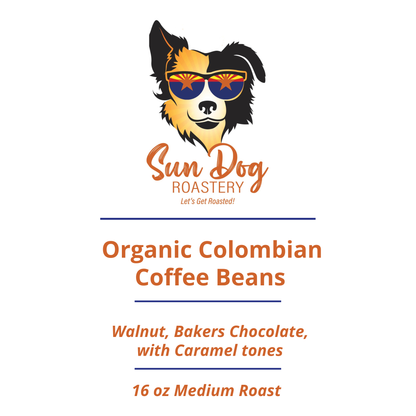 Organic Colombian Roasted Whole Coffee Beans