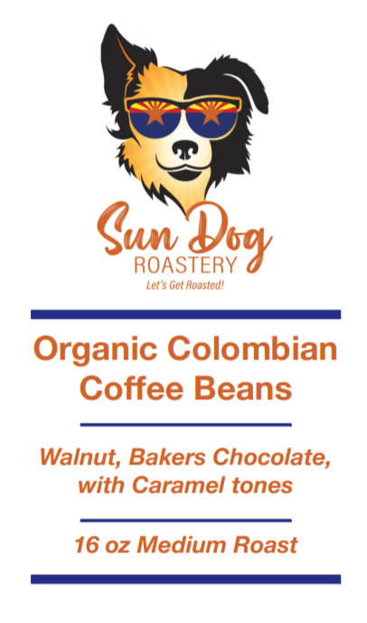 Organic Colombian Roasted Whole Coffee Beans