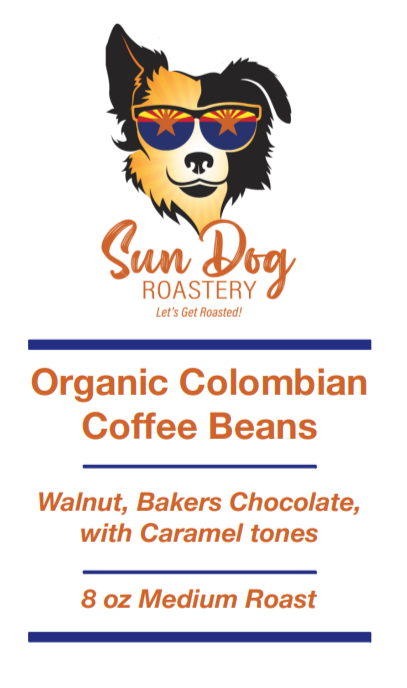 Organic Colombian Roasted Whole Coffee Beans