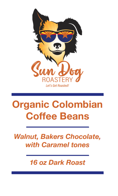 Organic Colombian Roasted Whole Coffee Beans