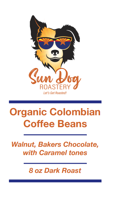 Organic Colombian Roasted Whole Coffee Beans