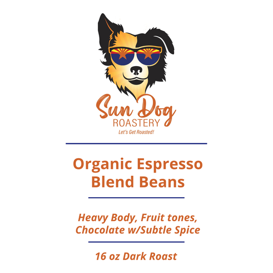 Organic Espresso Blend Roasted Whole Coffee Beans
