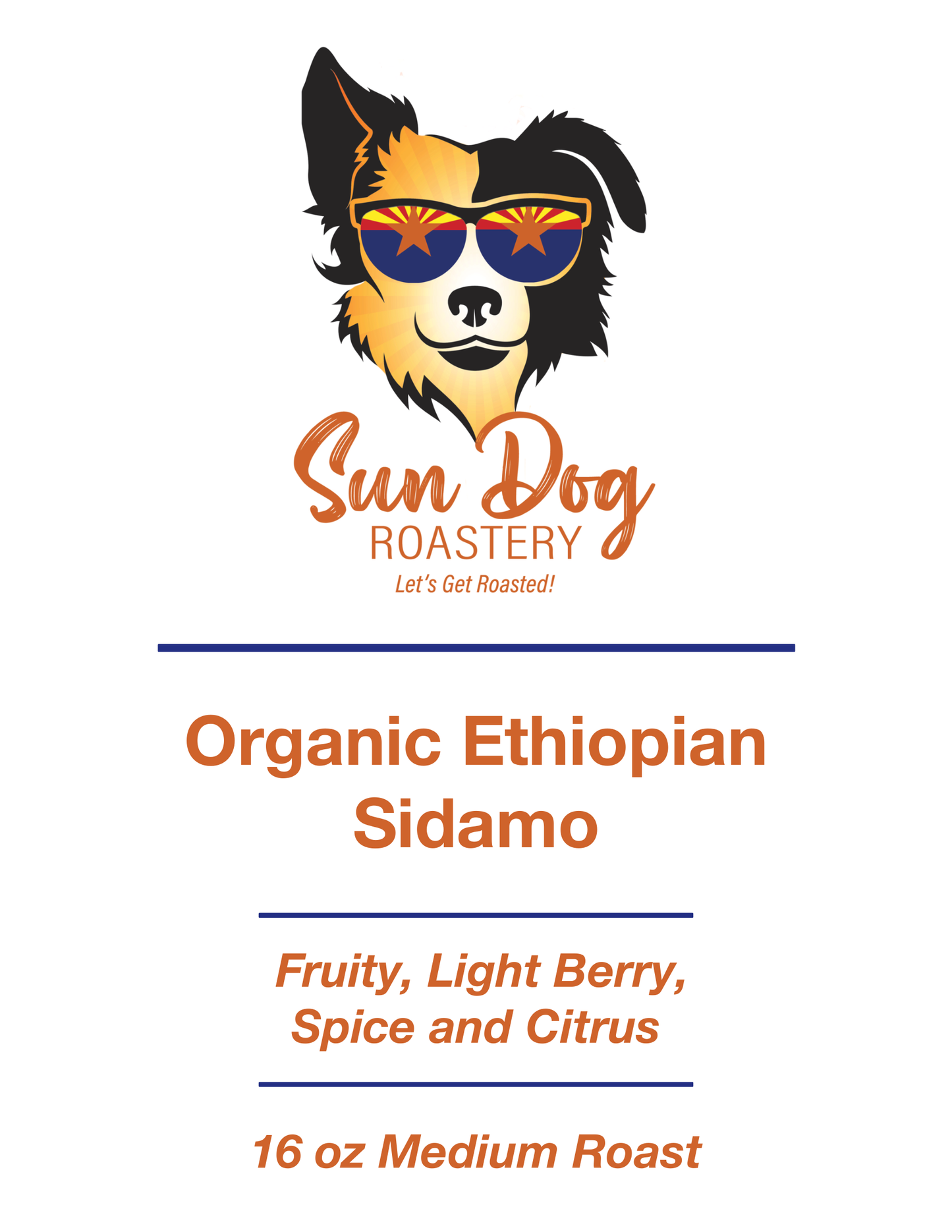 Organic Ethiopian Sidamo Roasted Whole Coffee Beans